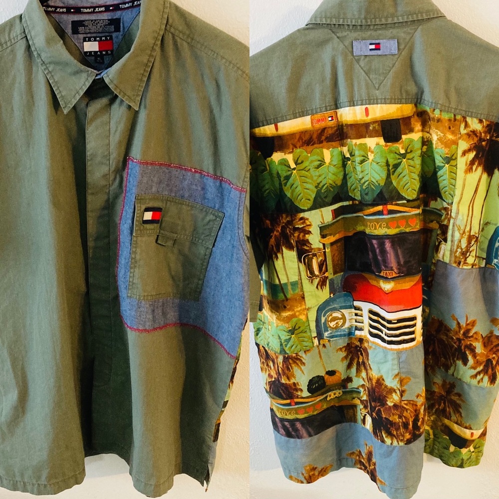 XL Tommy Hilfiger Love Taxi Olive Green Shirt